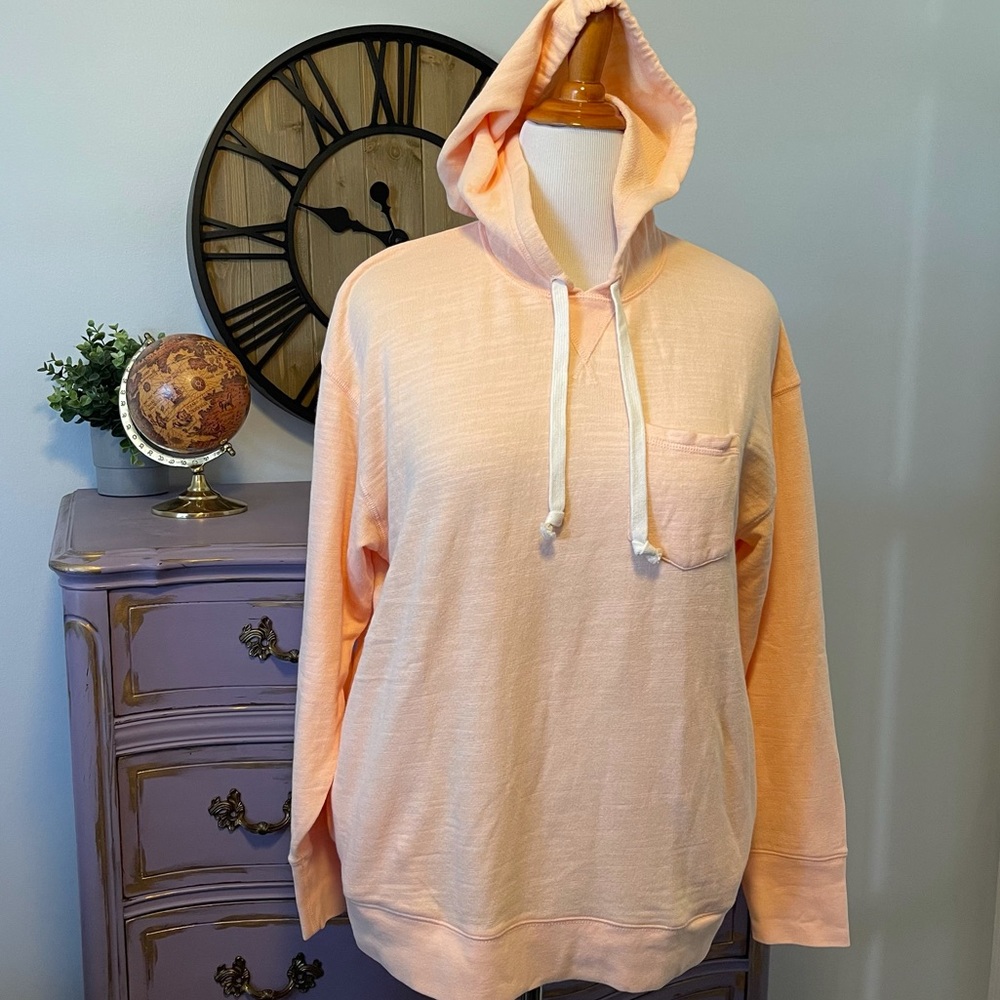 J. Crew lightweight summer fall peach sweatshirt